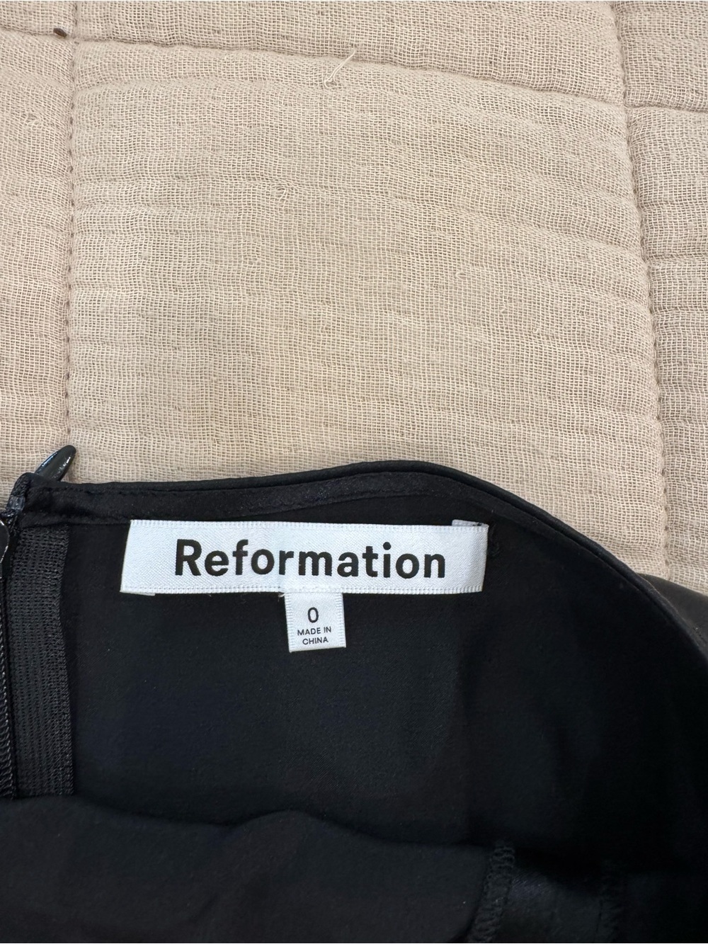 Reformation Classic Black Side-Slit Mini Skirt - Picture 4 of 4